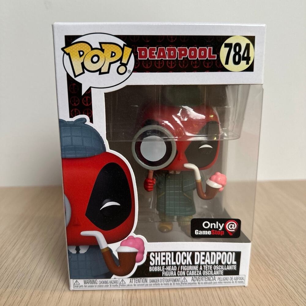 Sherlock Deadpool Funko Pop 784 GameStop Exclusive NEW